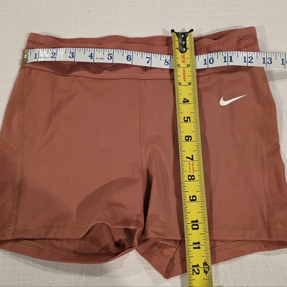 Nike Women's Rust Bike Shorts with White Swoosh - Picture 7 of 7